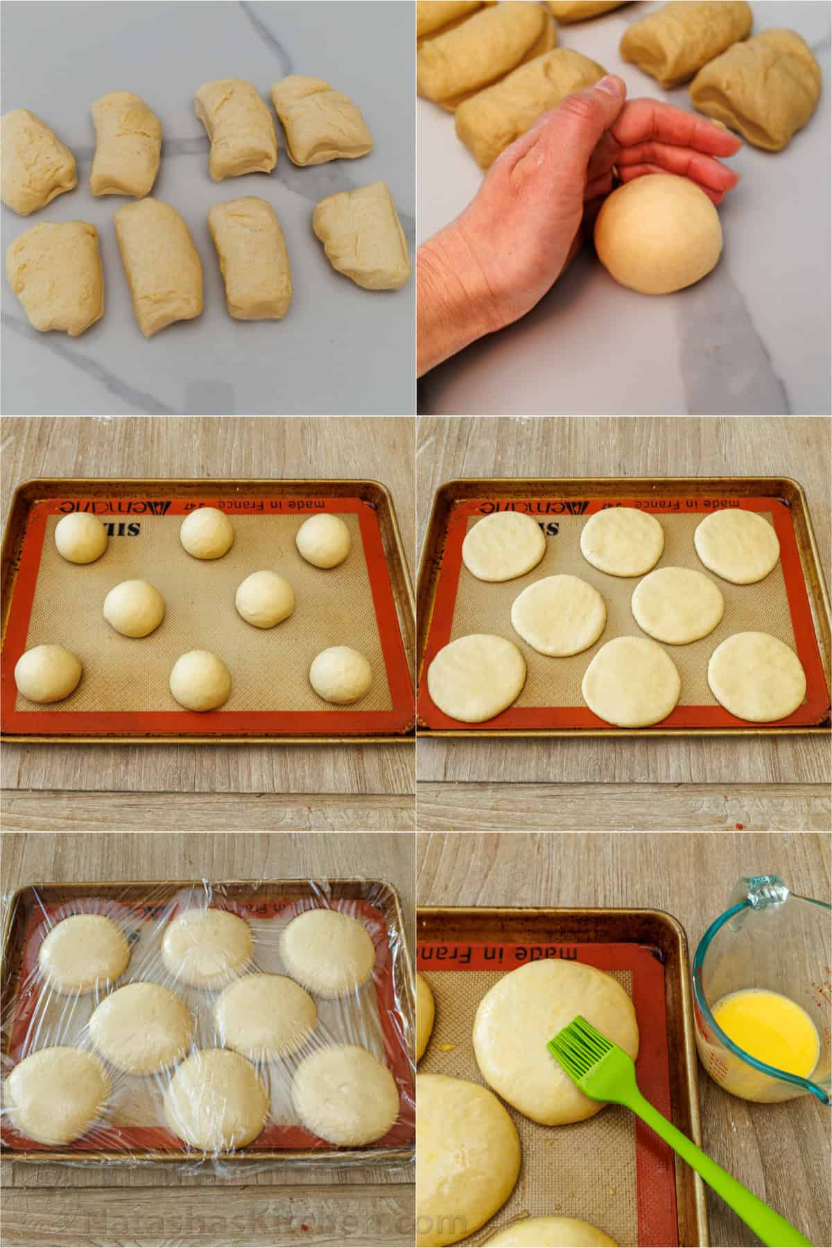 how to shape homemade hamburger buns