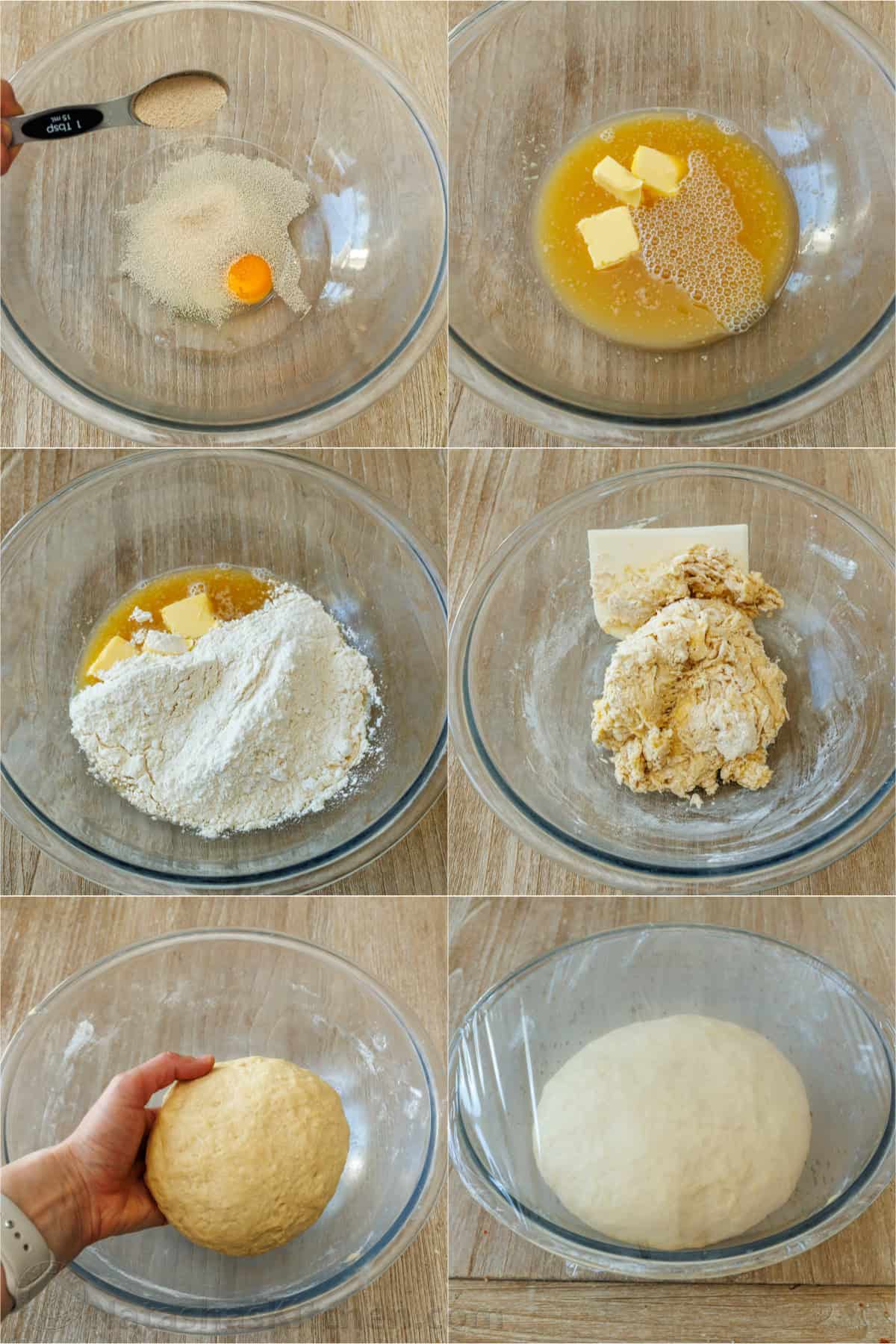 step-by-step instructions for how to make bread dough using instant yeast