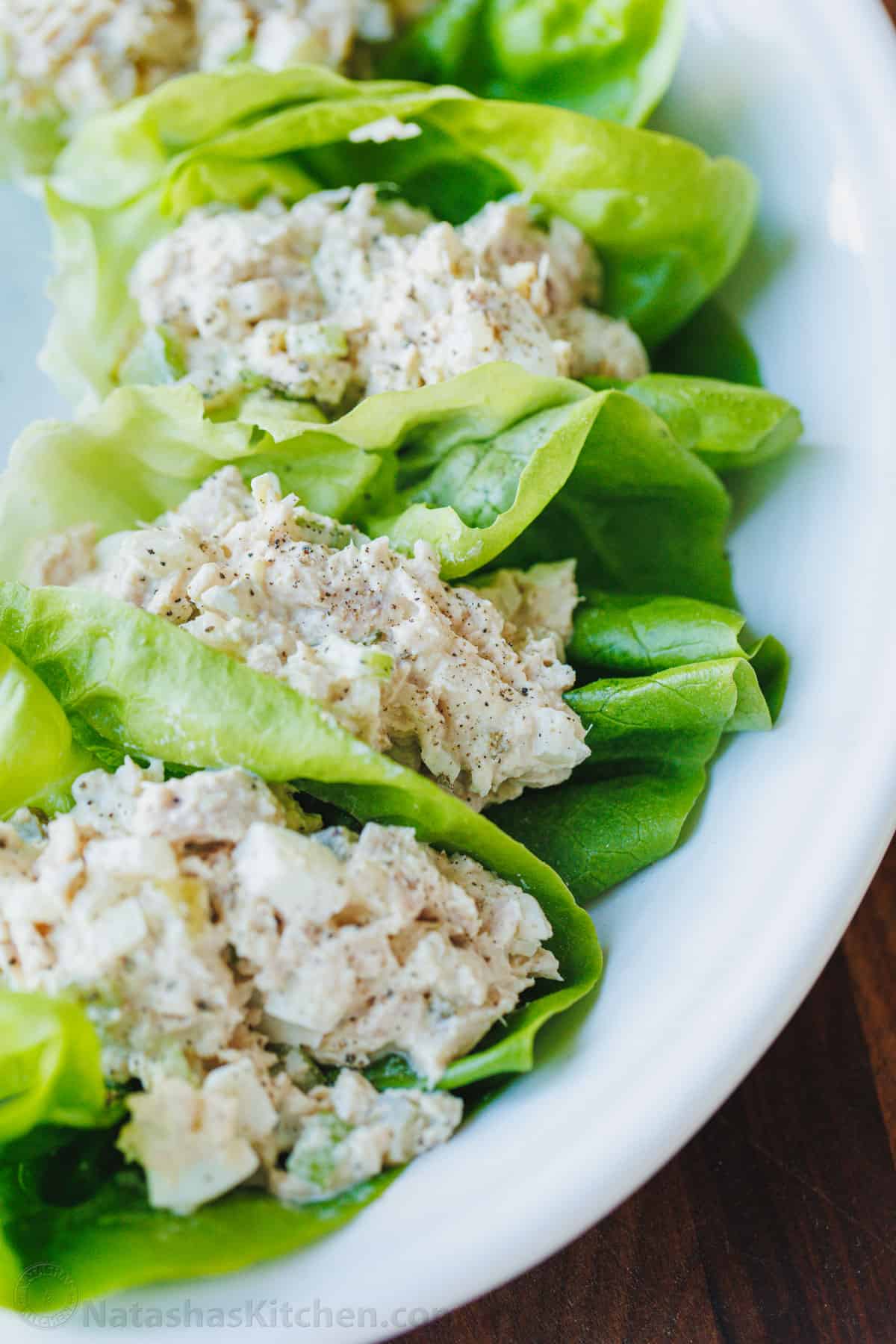 Tuna Salad served over lettuce cups