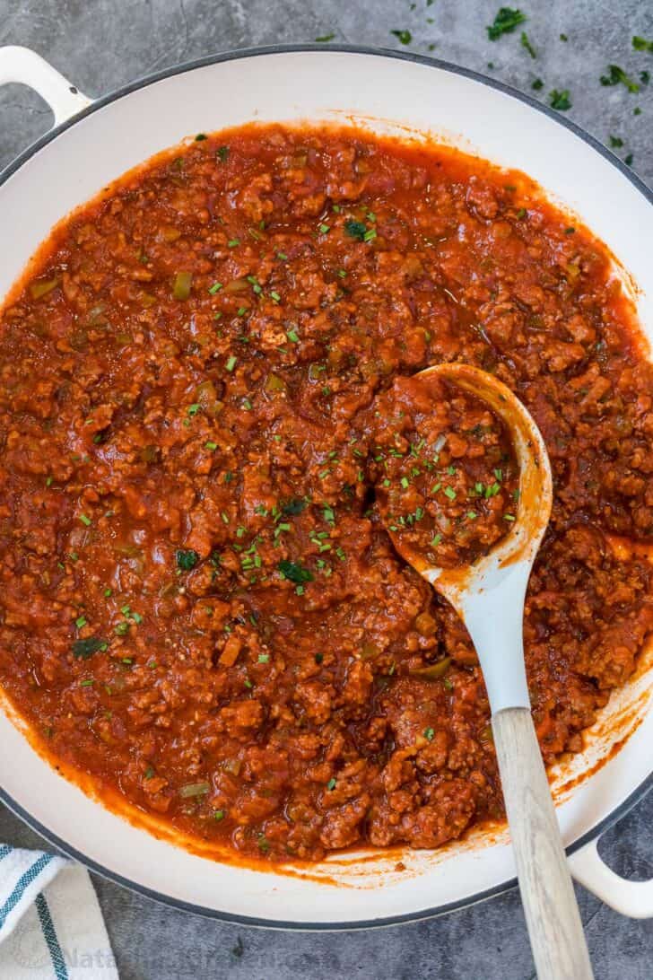 Sloppy joe meat sauce made ahead