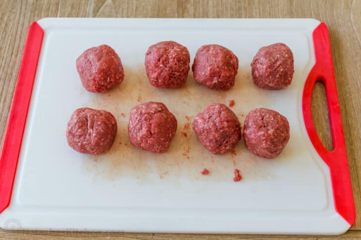 Meatballs made ahead for smash burgers